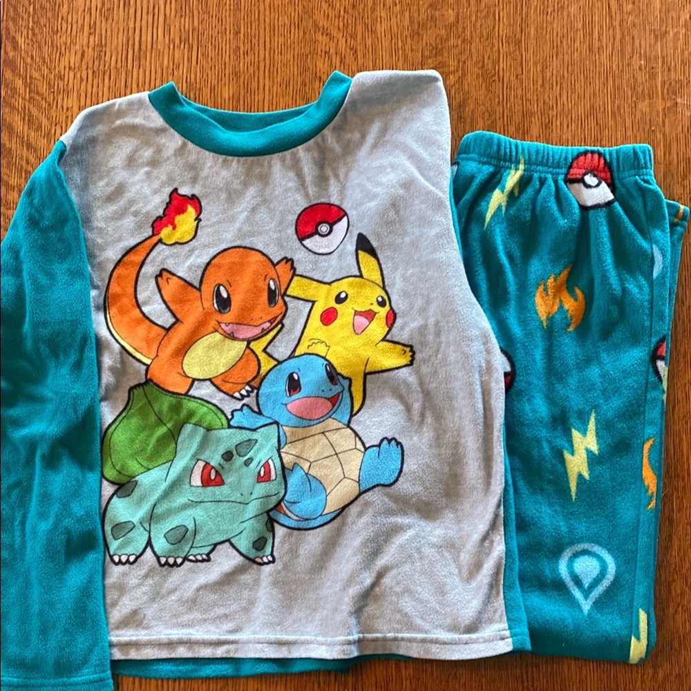 Pokemon Kids Pajamas - Green